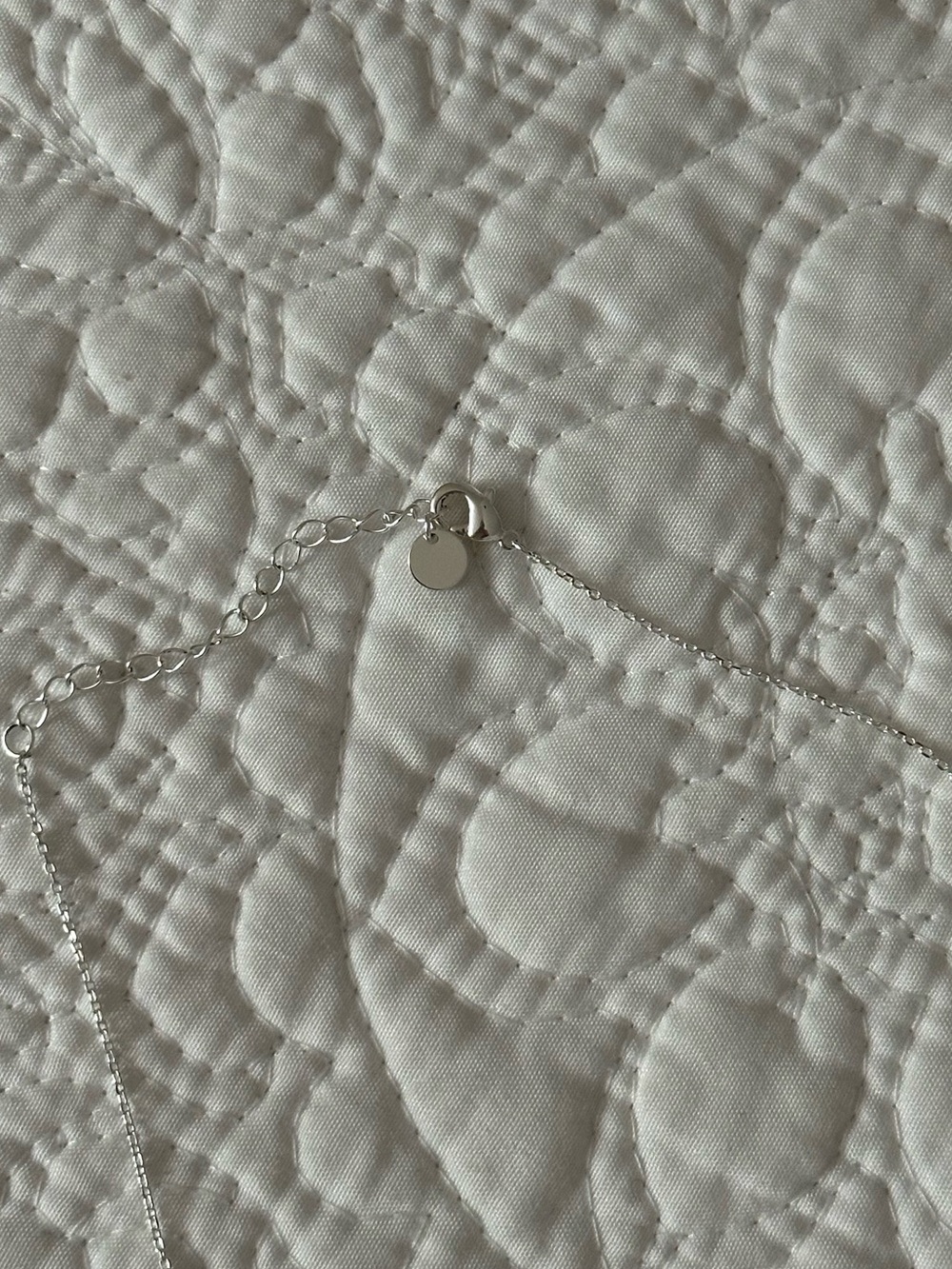 Silver necklace with diamond - Picture 5 of 5